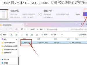 mov 啊 vivideoconvertermac，视频格式转换的好帮手