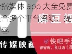 麻豆传播媒体 app 大全免费版，聚合多个平台资源，提供优质视频内容