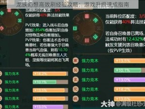 龙族幻想高效刷经验攻略：游戏升级速成指南