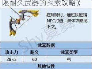 《塞尔达王国之泪：解锁无限耐久武器的探索攻略》