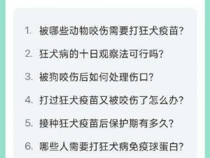 被兔子咬伤需要接种疫苗吗？了解事实真相，科学应对动物咬伤风险