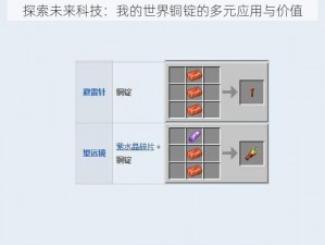 探索未来科技：我的世界铜锭的多元应用与价值