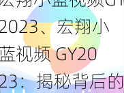 宏翔小蓝视频GY2023、宏翔小蓝视频 GY2023：揭秘背后的真相