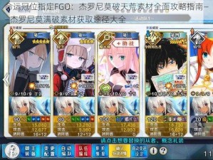 命运冠位指定FGO：杰罗尼莫破天荒素材全面攻略指南——杰罗尼莫满破素材获取途径大全