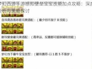 梦幻西游手游感知壁垒宝宝技能加点攻略：深度分析与策略探讨