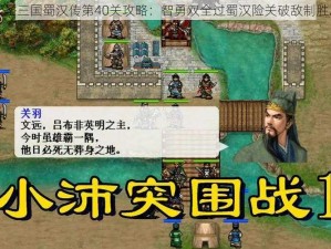 同人圣三国蜀汉传第40关攻略：智勇双全过蜀汉险关破敌制胜之道