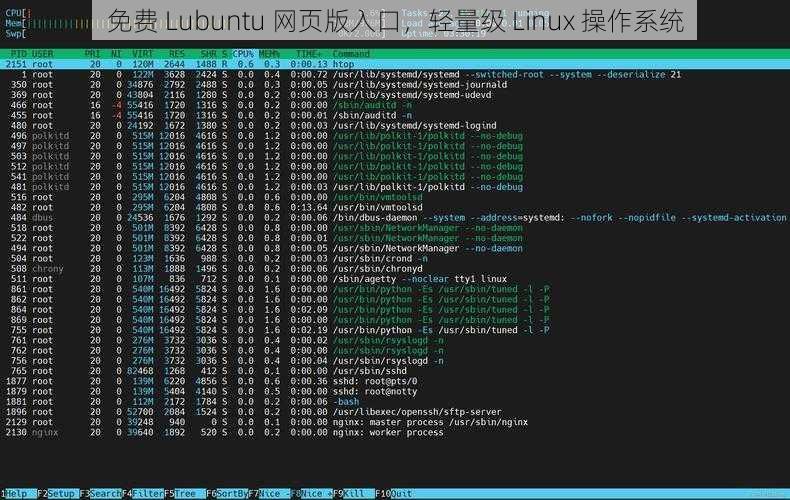 免费 Lubuntu 网页版入口，轻量级 Linux 操作系统