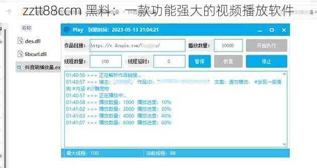 zztt88ccm 黑料：一款功能强大的视频播放软件