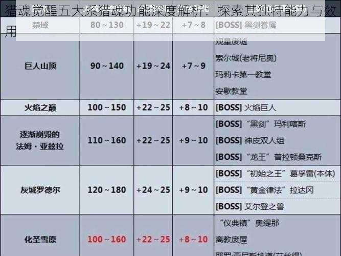 猎魂觉醒五大系猎魂功能深度解析：探索其独特能力与效用