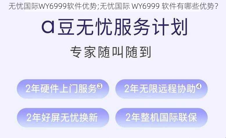 无忧国际WY6999软件优势;无忧国际 WY6999 软件有哪些优势？