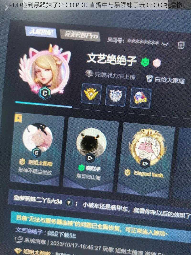 PDD碰到暴躁妹子CSGO PDD 直播中与暴躁妹子玩 CSGO 被虐惨