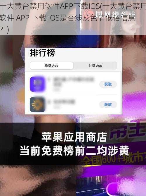 十大黄台禁用软件APP下载IOS(十大黄台禁用软件 APP 下载 IOS是否涉及色情低俗信息？)