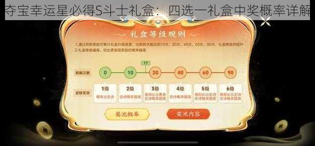 夺宝幸运星必得S斗士礼盒：四选一礼盒中奖概率详解