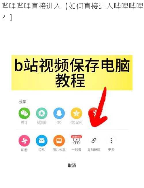 哔哩哔哩直接进入【如何直接进入哔哩哔哩？】