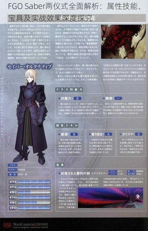 FGO Saber两仪式全面解析：属性技能、宝具及实战效果深度探究