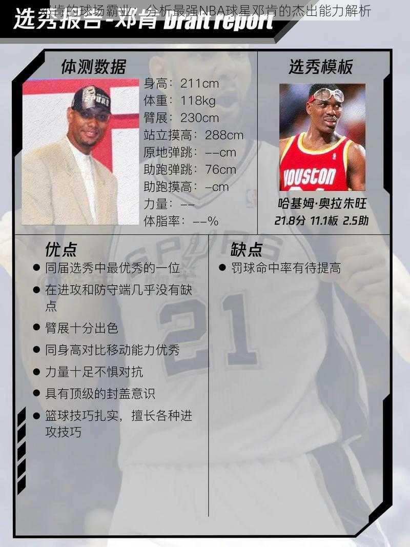 邓肯的球场霸业：分析最强NBA球星邓肯的杰出能力解析