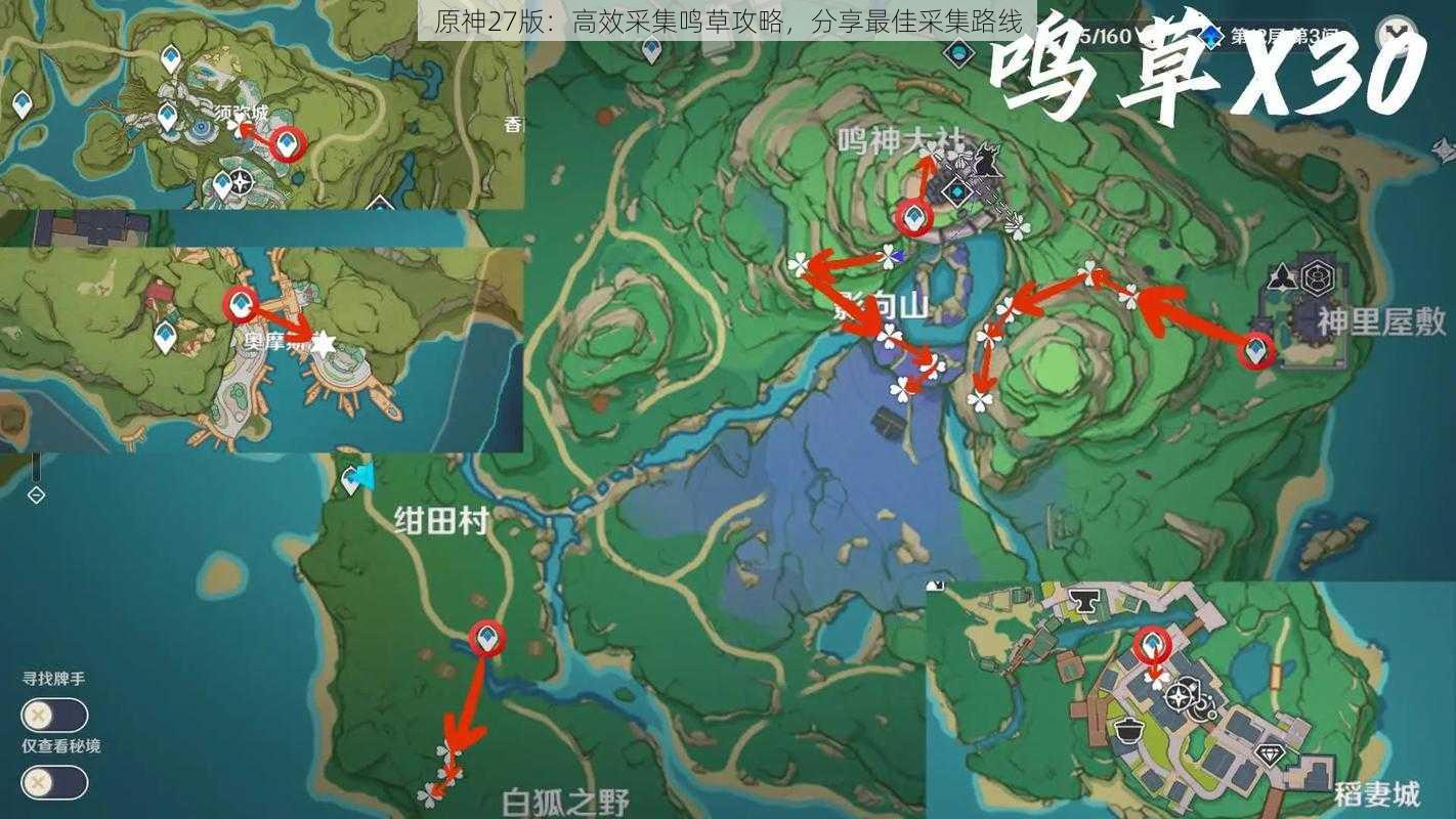 原神27版：高效采集鸣草攻略，分享最佳采集路线