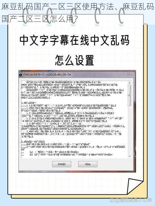 麻豆乱码国产二区三区使用方法、麻豆乱码国产二区三区怎么用？