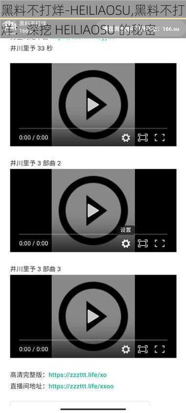 黑料不打烊-HEILIAOSU,黑料不打烊：深挖 HEILIAOSU 的秘密