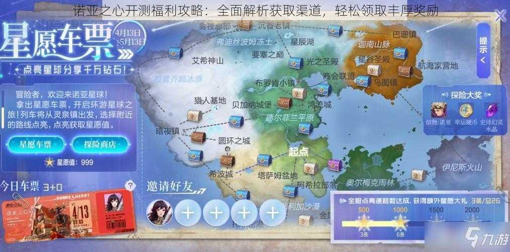 诺亚之心开测福利攻略：全面解析获取渠道，轻松领取丰厚奖励