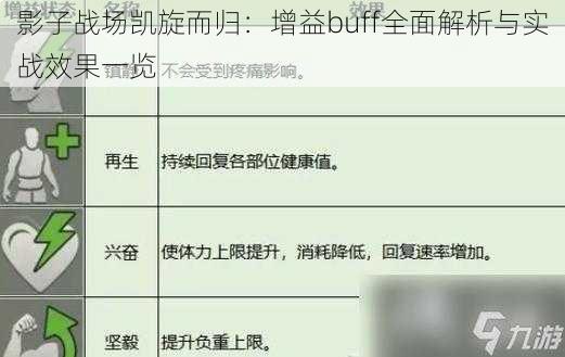 影子战场凯旋而归：增益buff全面解析与实战效果一览